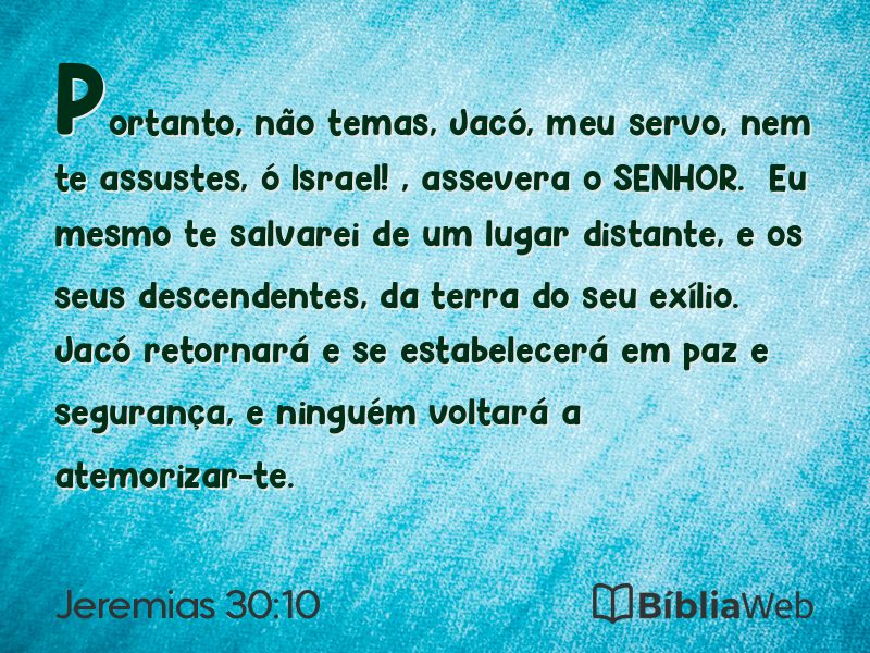 Jeremias 30:10 em imagem para compartilhar