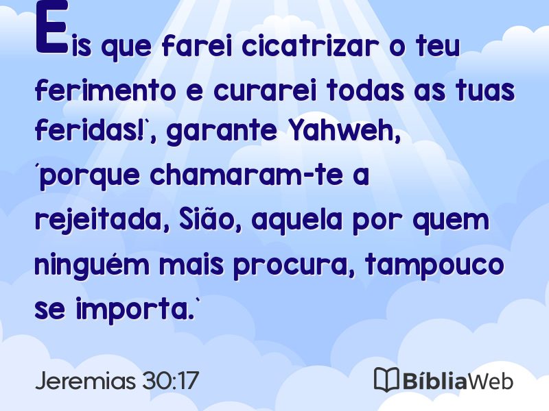 Jeremias 30:17 em imagem para compartilhar
