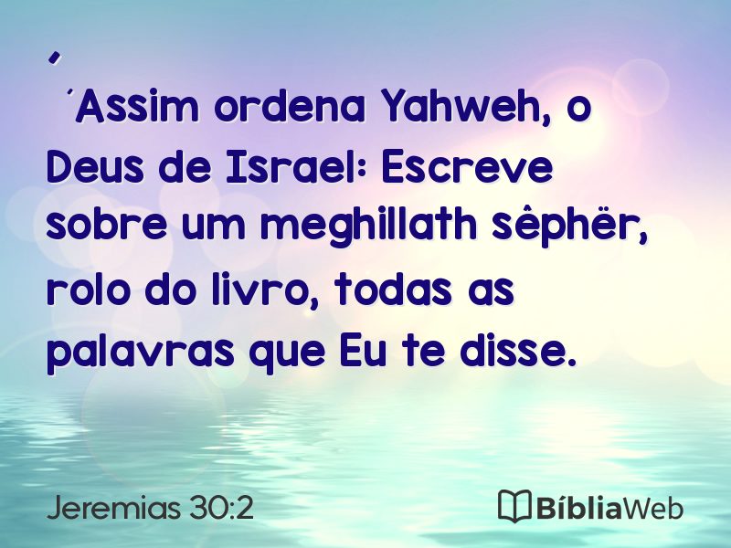 Jeremias 30:2 em imagem para compartilhar