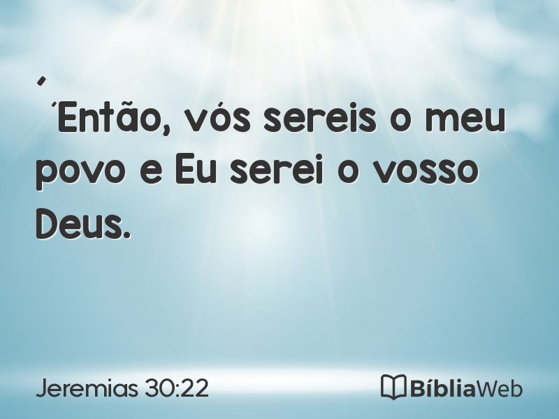 Jeremias 30:22 em imagem para compartilhar
