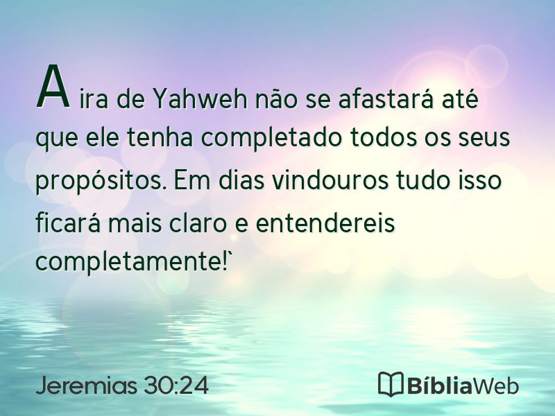 Jeremias 30:24 em imagem para compartilhar