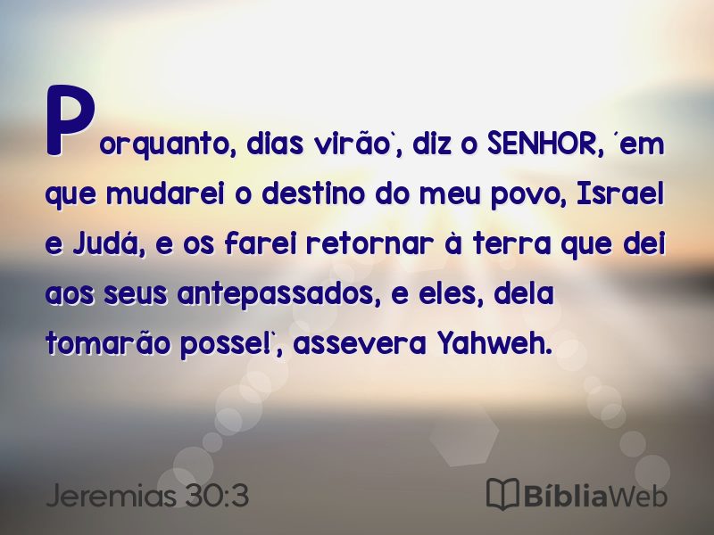Jeremias 30:3 em imagem para compartilhar