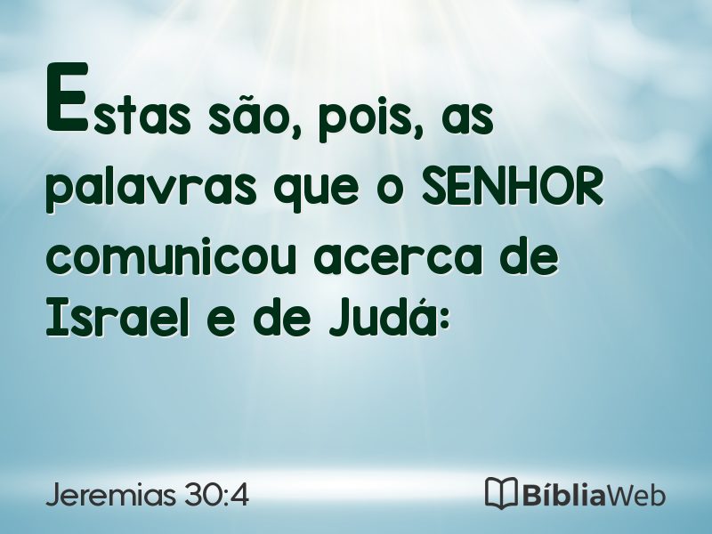 Jeremias 30:4 em imagem para compartilhar