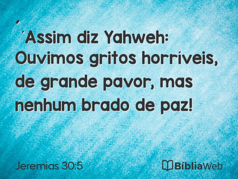 Jeremias 30:5 em imagem para compartilhar