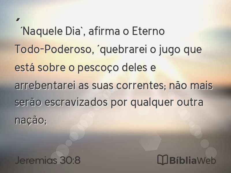 Jeremias 30:8 em imagem para compartilhar