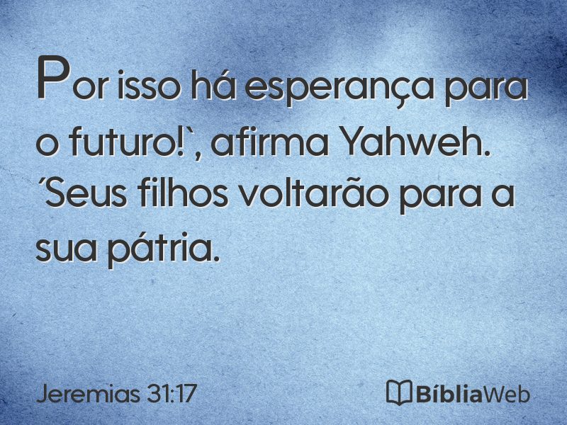 Jeremias 31:17 em imagem para compartilhar