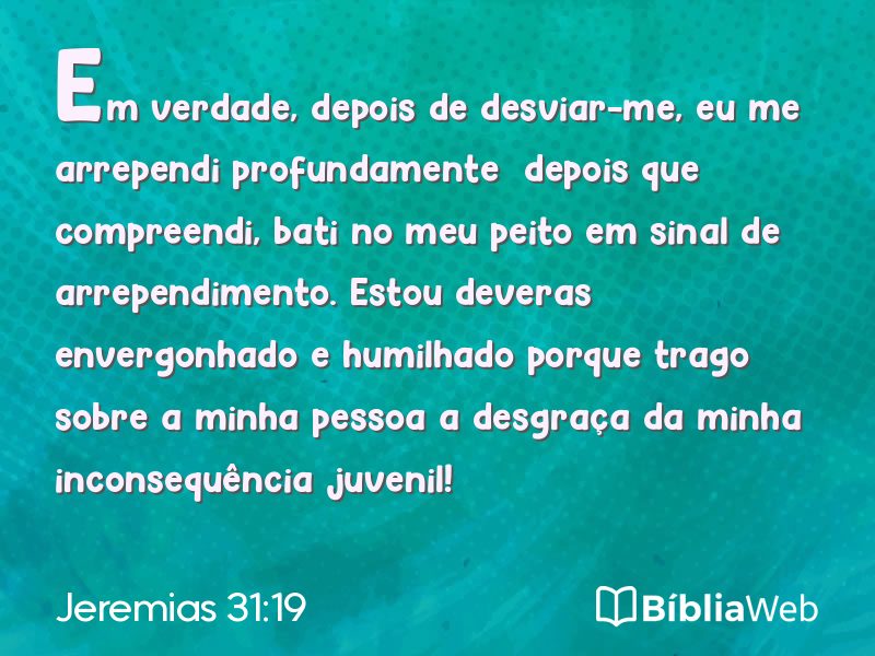 Jeremias 31:19 em imagem para compartilhar