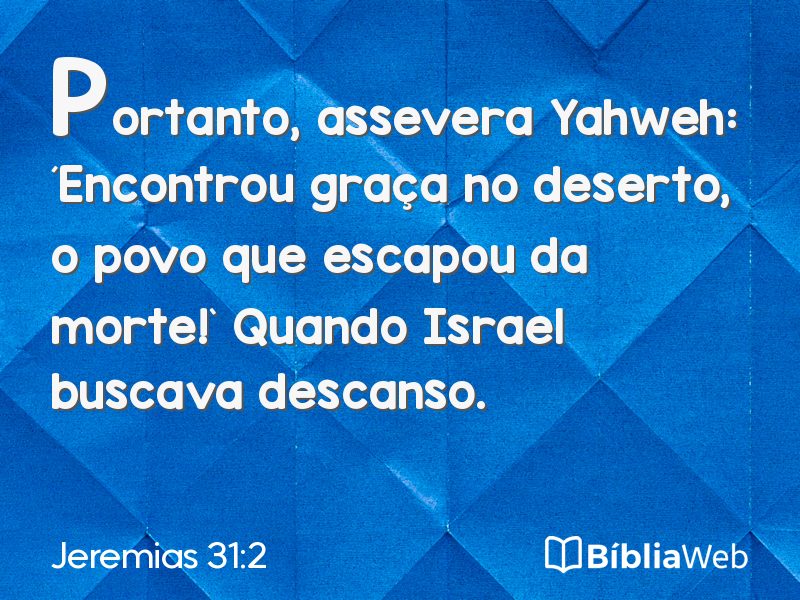 Jeremias 31:2 em imagem para compartilhar