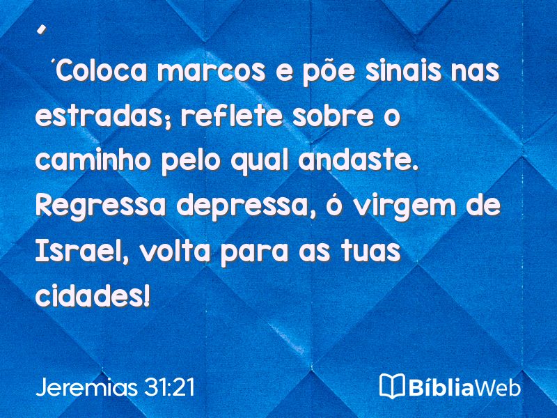 Jeremias 31:21 em imagem para compartilhar