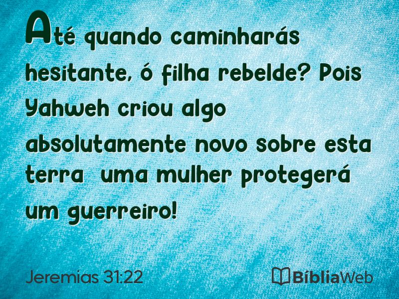 Jeremias 31:22 em imagem para compartilhar