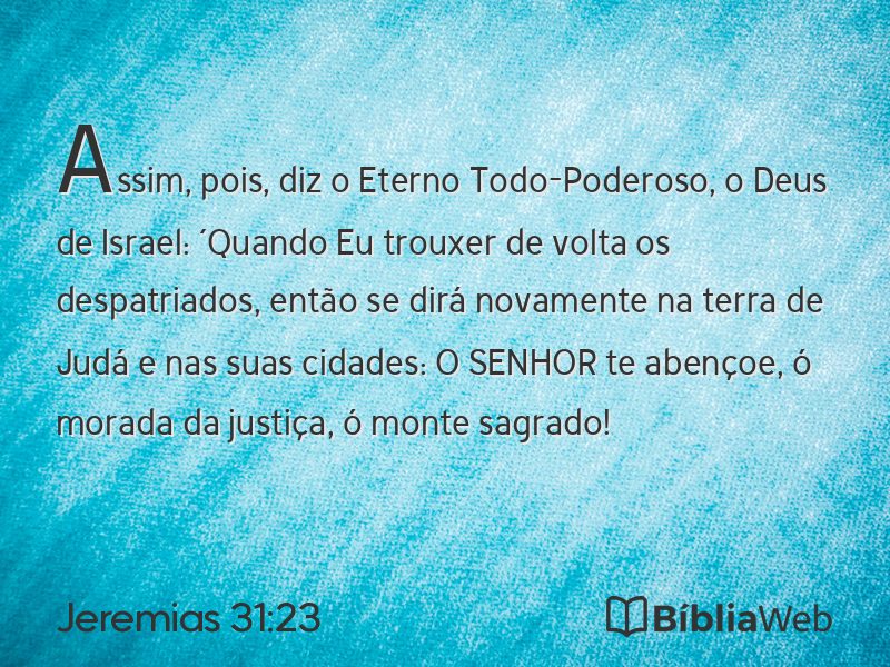 Jeremias 31:23 em imagem para compartilhar