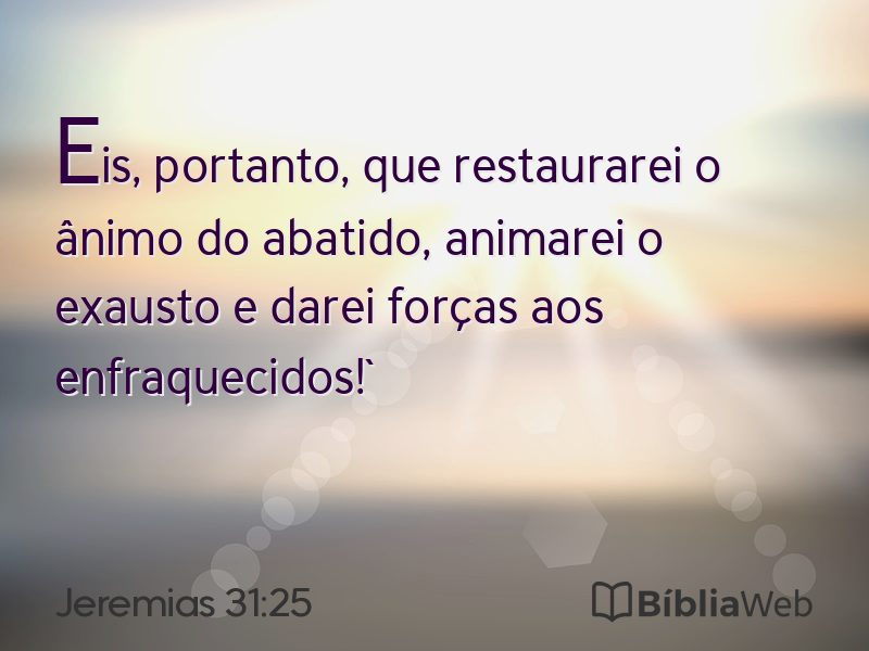 Jeremias 31:25 em imagem para compartilhar