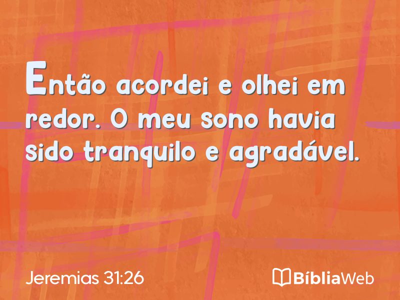 Jeremias 31:26 em imagem para compartilhar