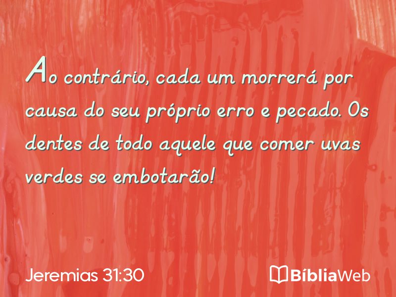 Jeremias 31:30 em imagem para compartilhar