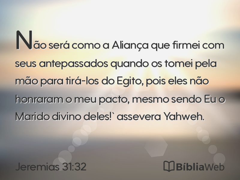 Jeremias 31:32 em imagem para compartilhar