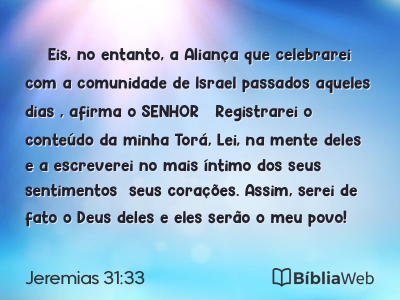 Jeremias 31:33 em imagem para compartilhar