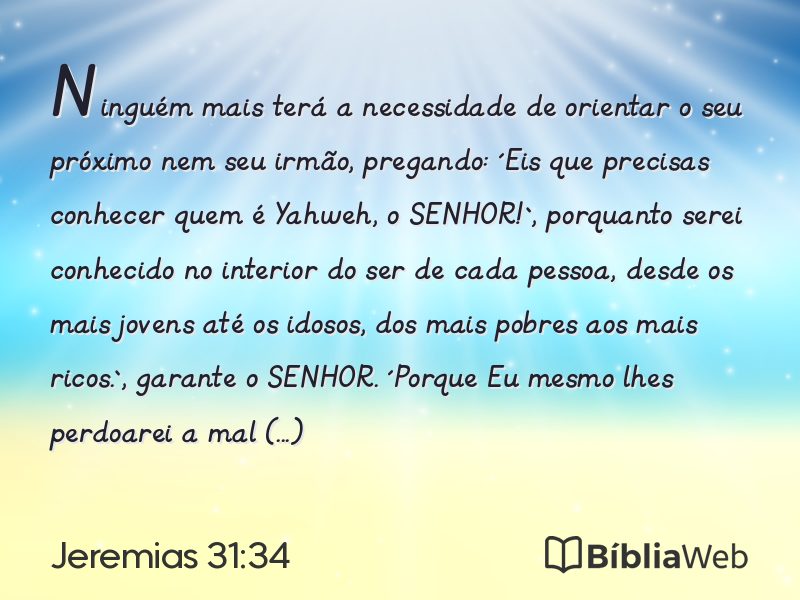 Jeremias 31:34 em imagem para compartilhar