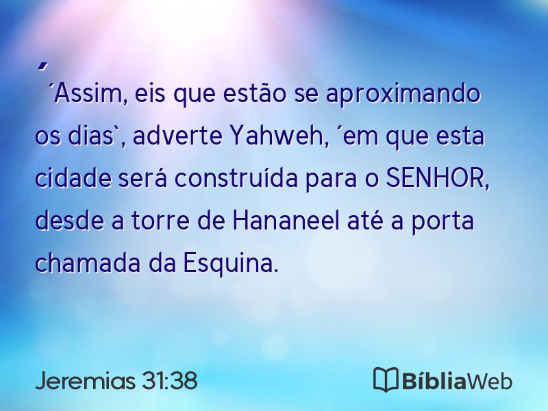 Jeremias 31:38 em imagem para compartilhar