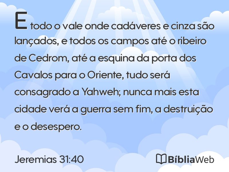 Jeremias 31:40 em imagem para compartilhar