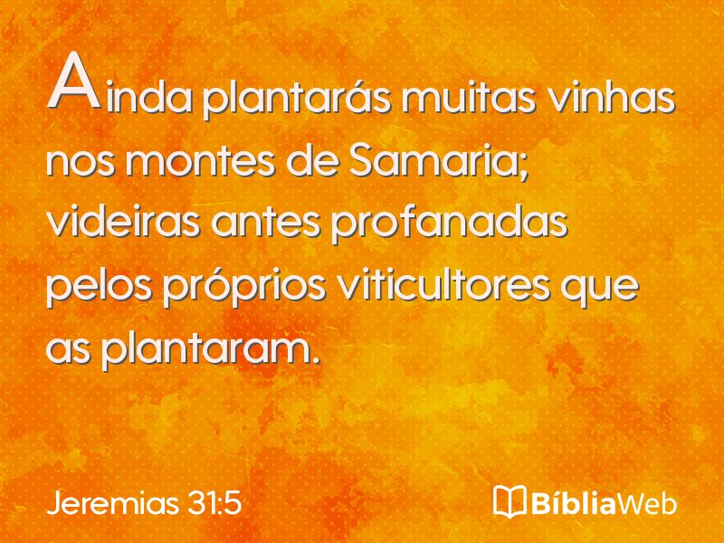 Jeremias 31:5 em imagem para compartilhar