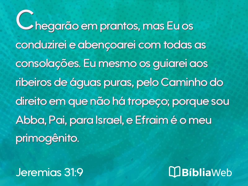 Jeremias 31:9 em imagem para compartilhar