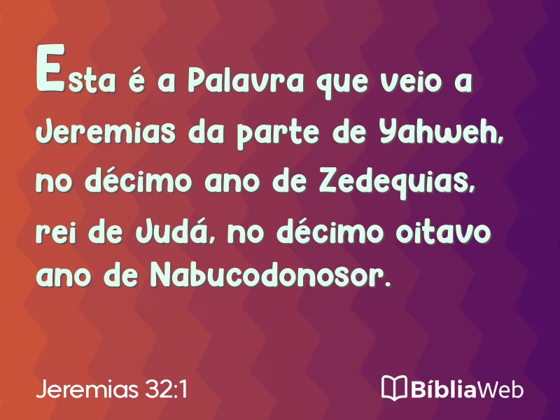 Jeremias 32:1 em imagem para compartilhar