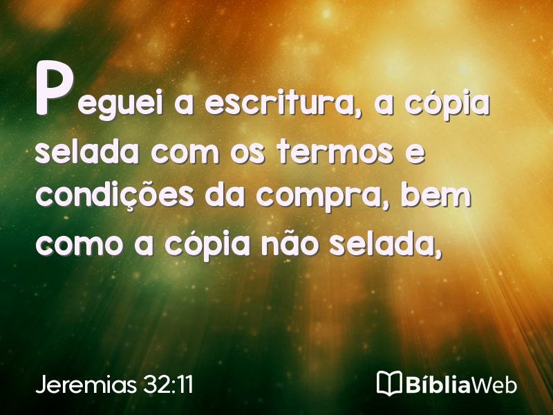Jeremias 32:11 em imagem para compartilhar