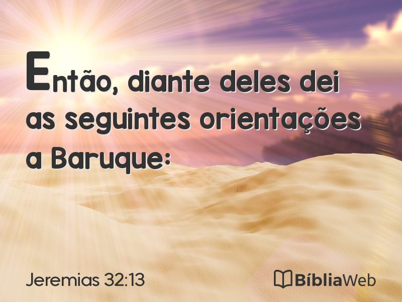 Jeremias 32:13 em imagem para compartilhar