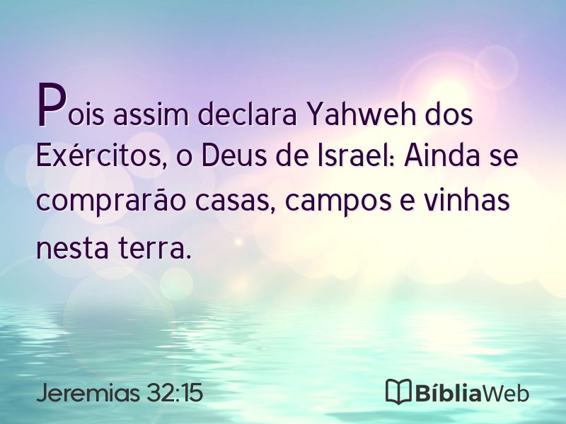 Jeremias 32:15 em imagem para compartilhar