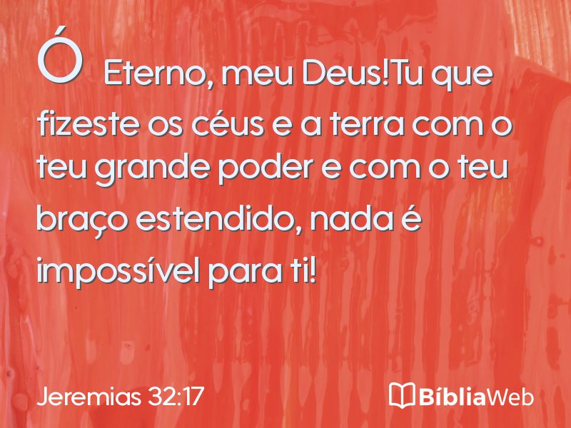 Jeremias 32:17 em imagem para compartilhar