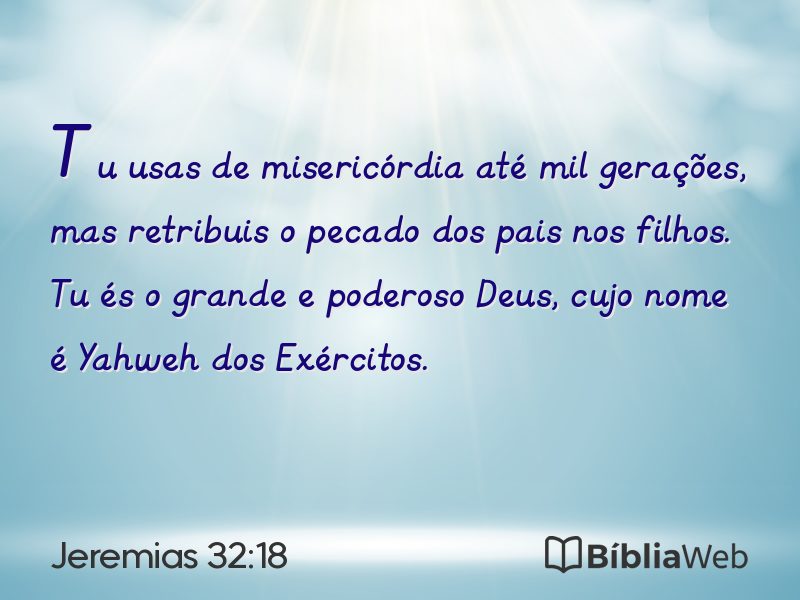 Jeremias 32:18 em imagem para compartilhar