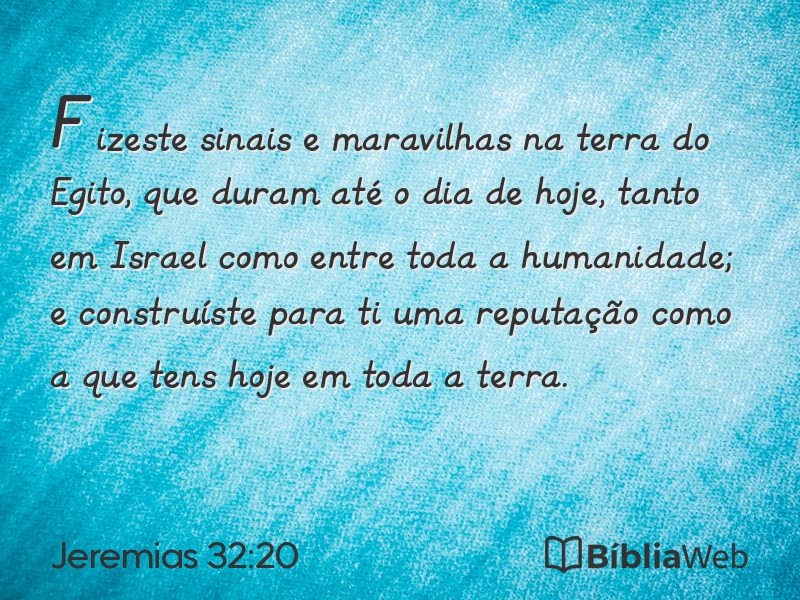 Jeremias 32:20 em imagem para compartilhar