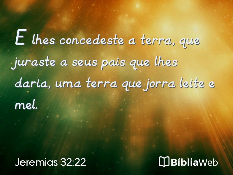 Jeremias 32:22 em imagem para compartilhar