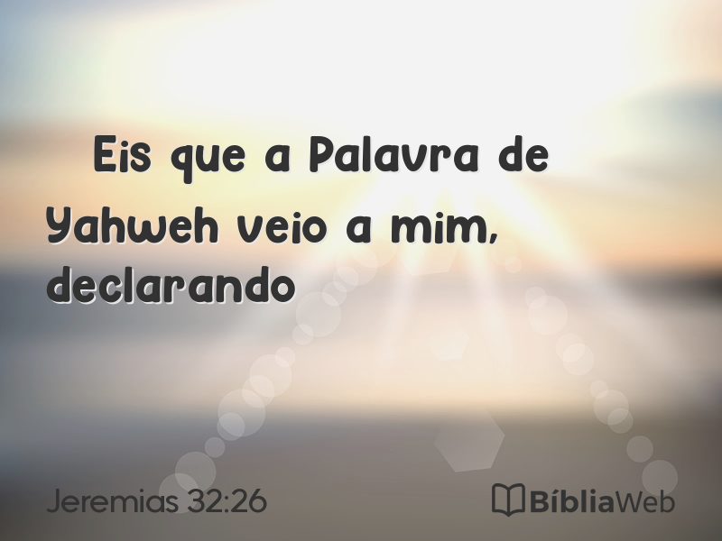 Jeremias 32:26 em imagem para compartilhar