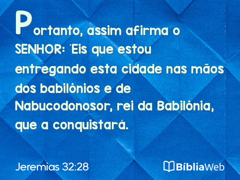 Jeremias 32:28 em imagem para compartilhar