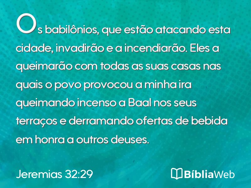 Jeremias 32:29 em imagem para compartilhar