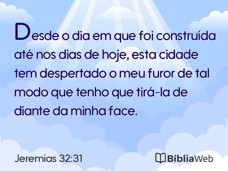 Jeremias 32:31 em imagem para compartilhar