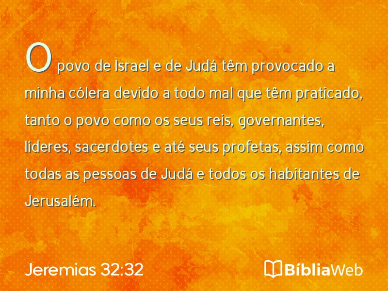 Jeremias 32:32 em imagem para compartilhar
