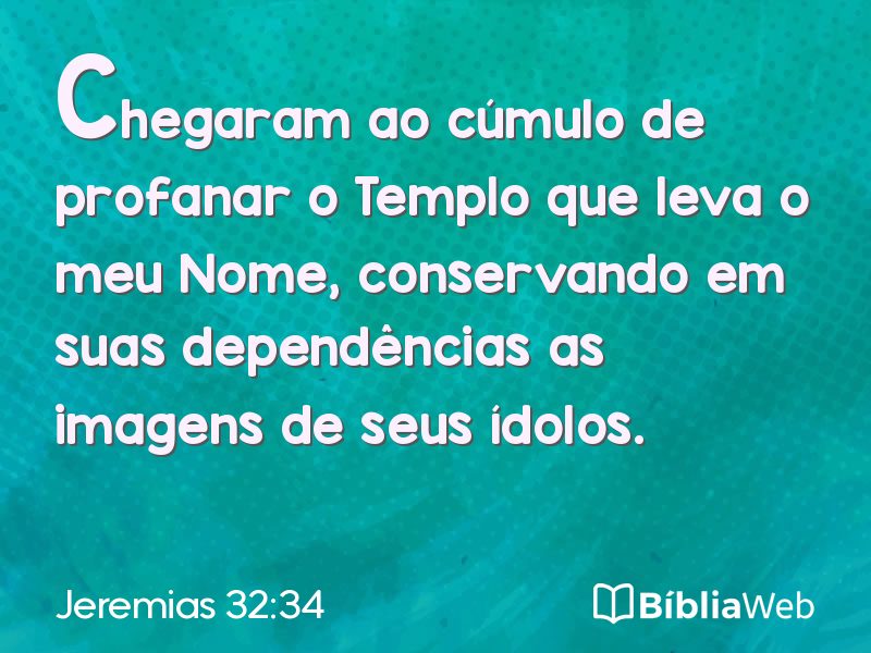 Jeremias 32:34 em imagem para compartilhar