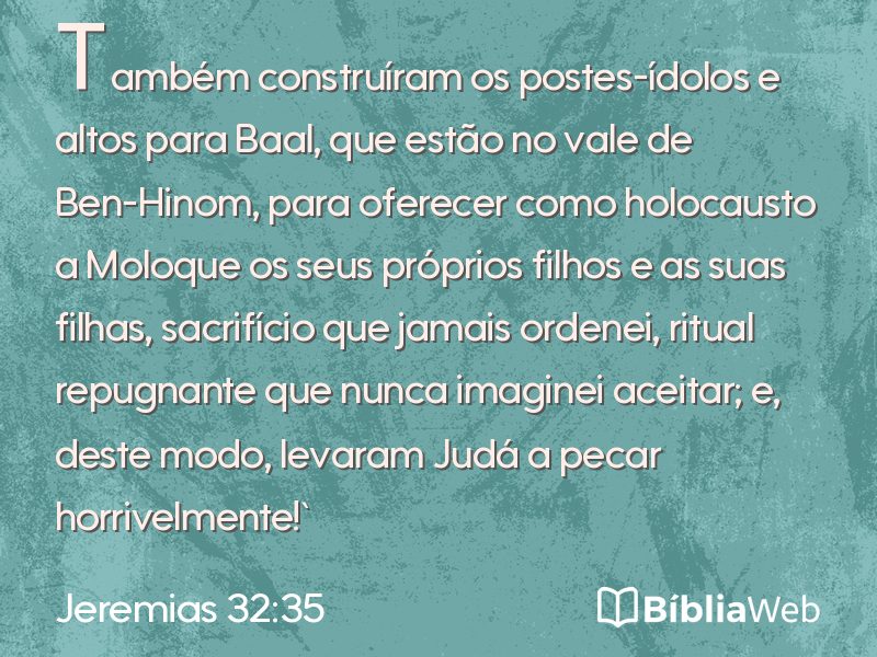 Jeremias 32:35 em imagem para compartilhar