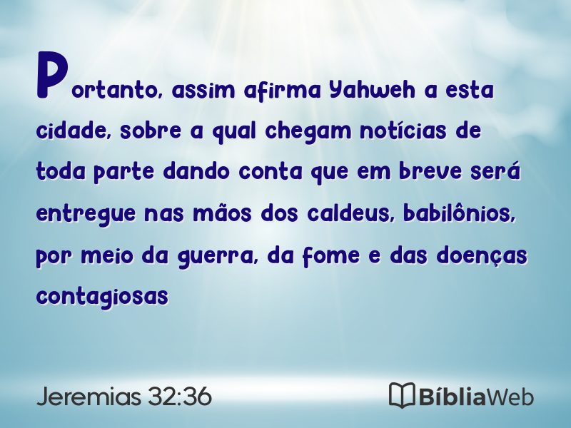 Jeremias 32:36 em imagem para compartilhar