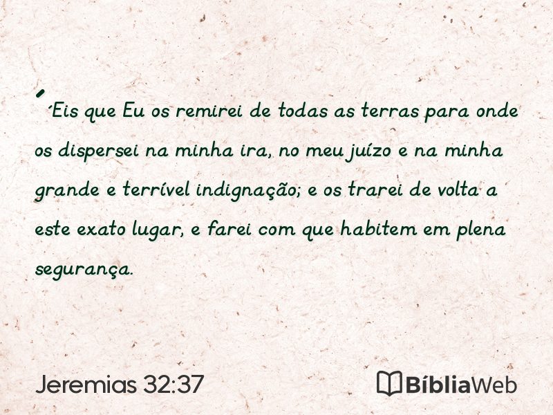 Jeremias 32:37 em imagem para compartilhar
