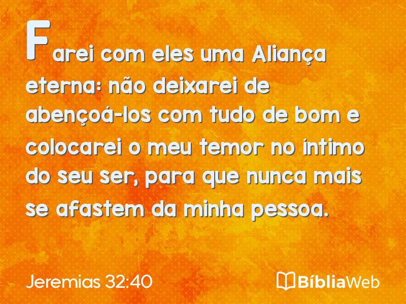 Jeremias 32:40 em imagem para compartilhar