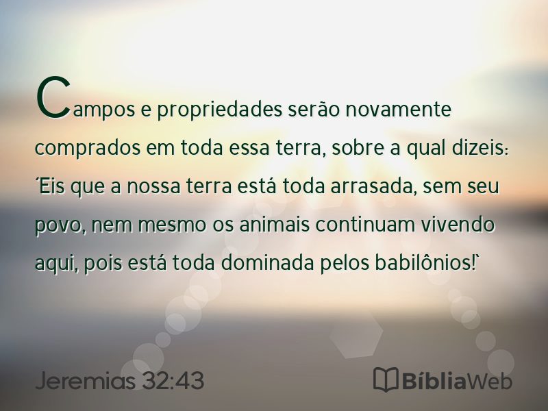 Jeremias 32:43 em imagem para compartilhar