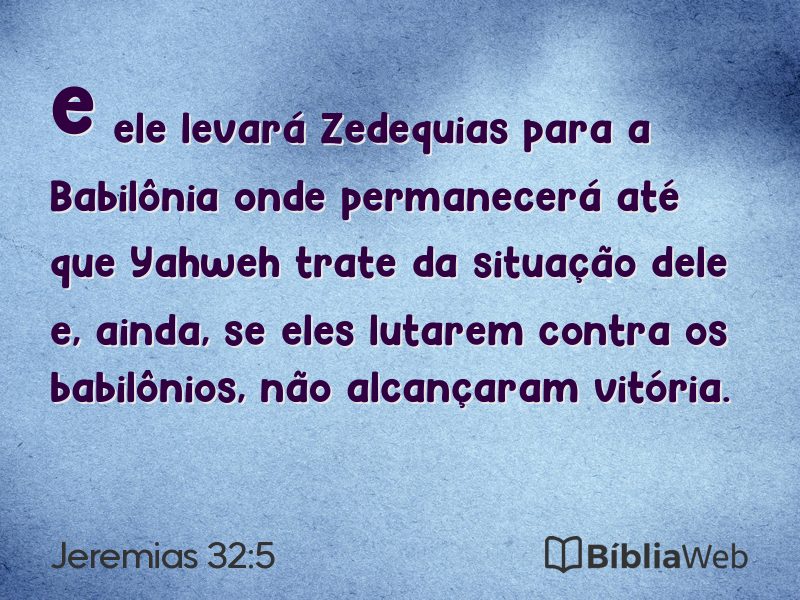Jeremias 32:5 em imagem para compartilhar