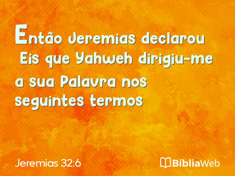 Jeremias 32:6 em imagem para compartilhar