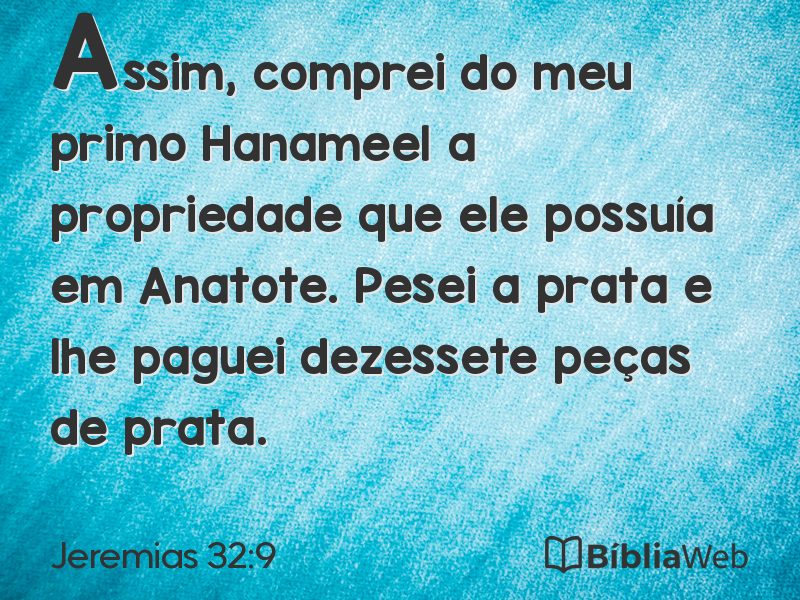 Jeremias 32:9 em imagem para compartilhar