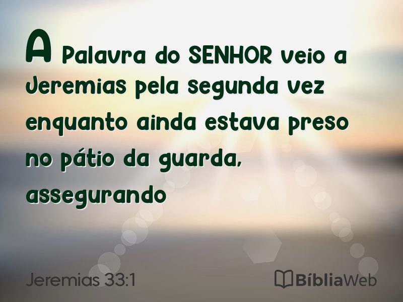 Jeremias 33:1 em imagem para compartilhar
