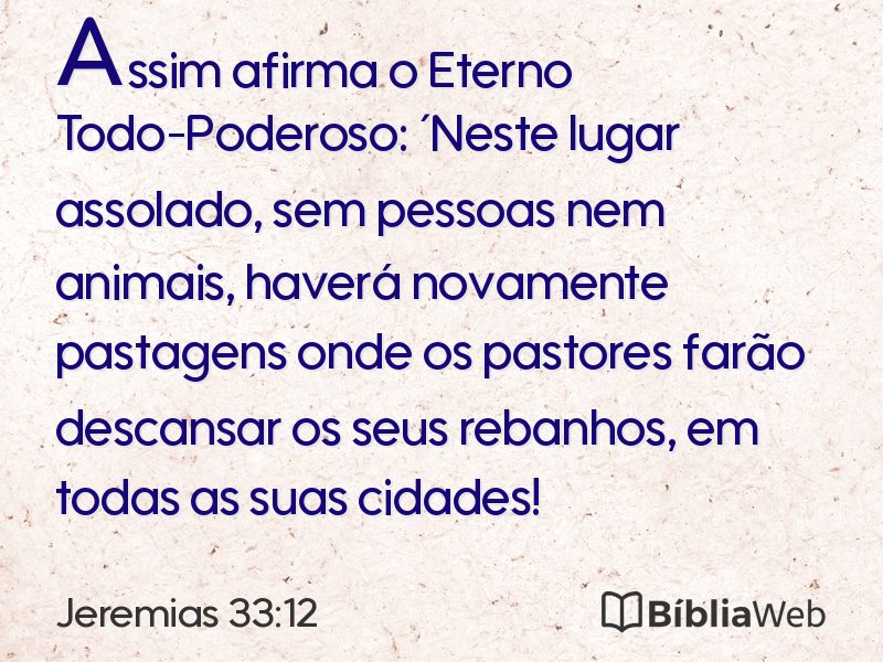 Jeremias 33:12 em imagem para compartilhar