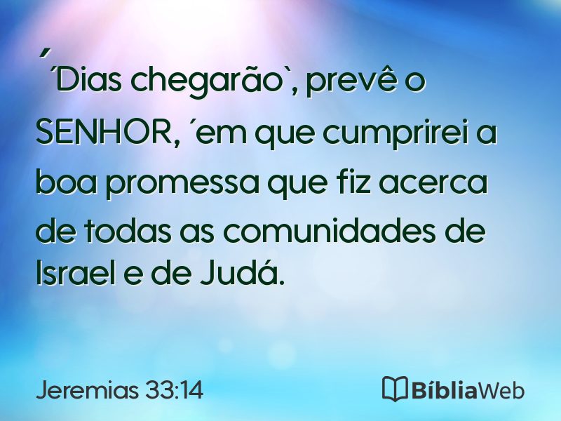 Jeremias 33:14 em imagem para compartilhar